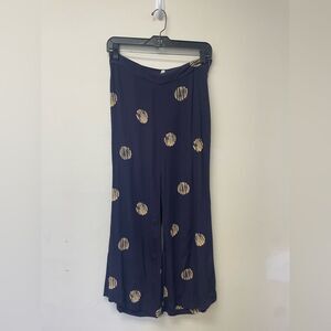 silence + noise extreme kick flare navy polka dot pant sz 4